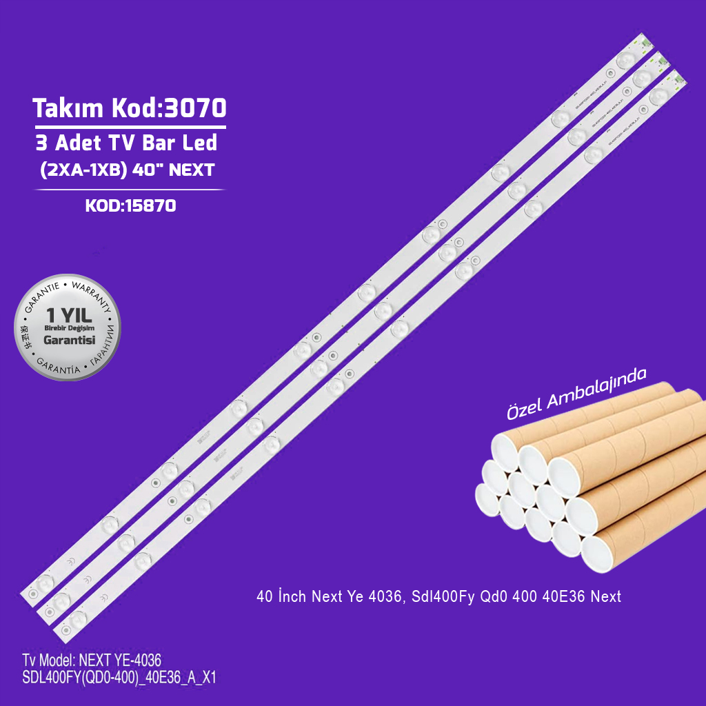 40'' Next Ye 4036, Sdl400Fy Qd0 400 40E36 Next 3adet Tv Bar Led