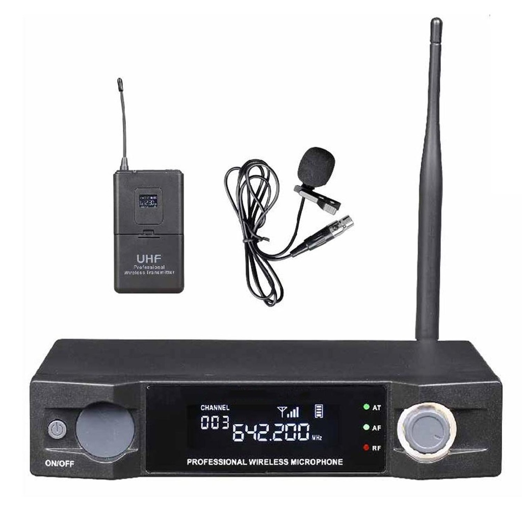 UHF Mikrofon 1 Yaka Kablosuz 30 Kanal Dijital H-Pro HM-3100 R8