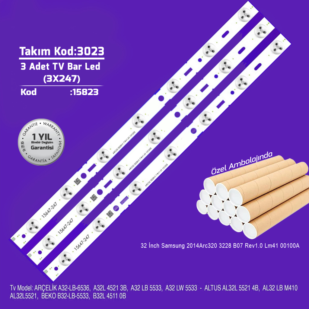 32'' Samsung 2014Arc320 3228 B07 Rev1.0 Lm41 00100A 3adet Tv Bar Led