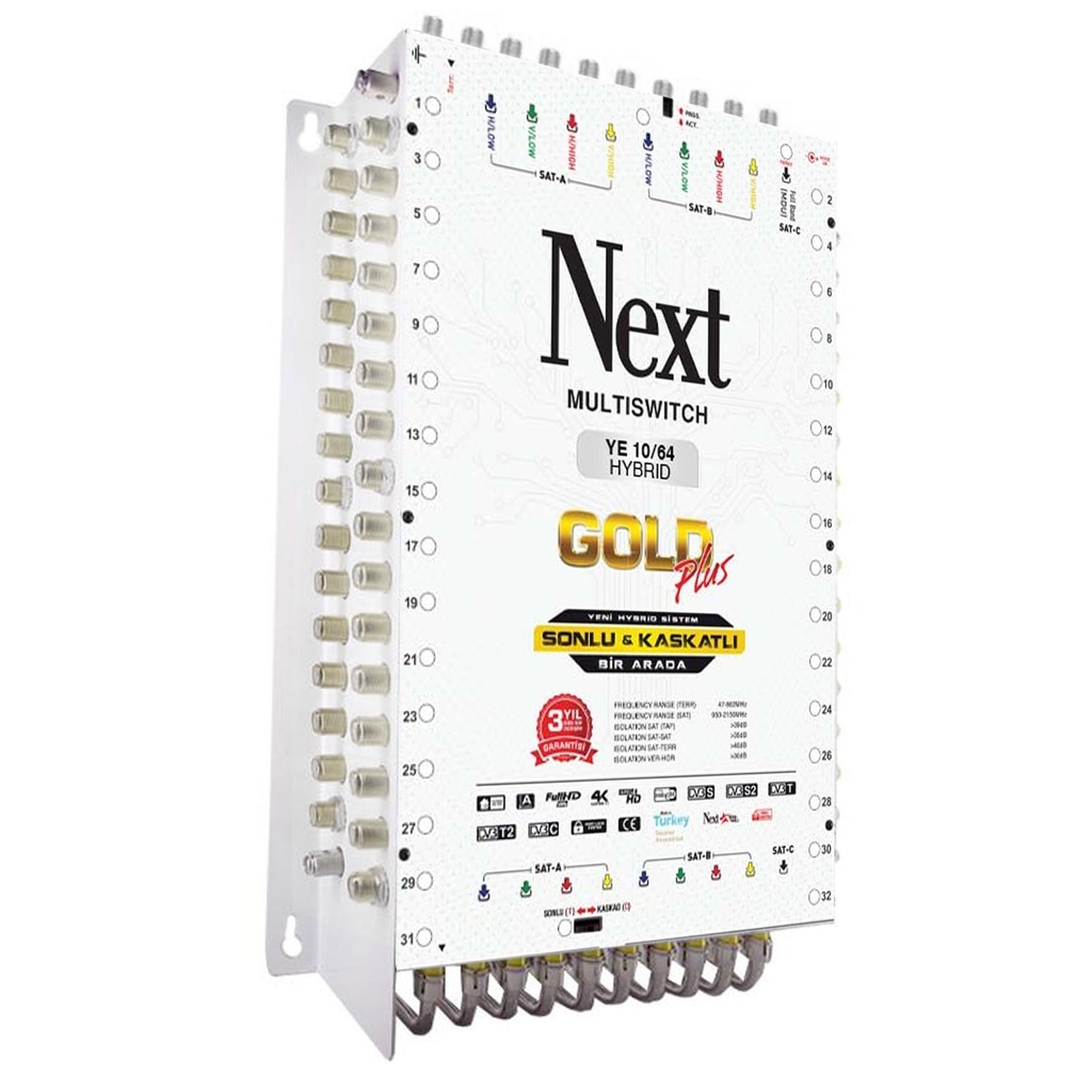 10/64 Santral Sonlu Kaskatlı Hibrit Adaptörlü Next 10/64