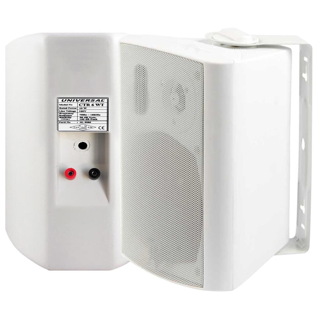 Sütun Hoparlör 16cm 100w Beyaz 1 Adet Universal CTR-6WT 