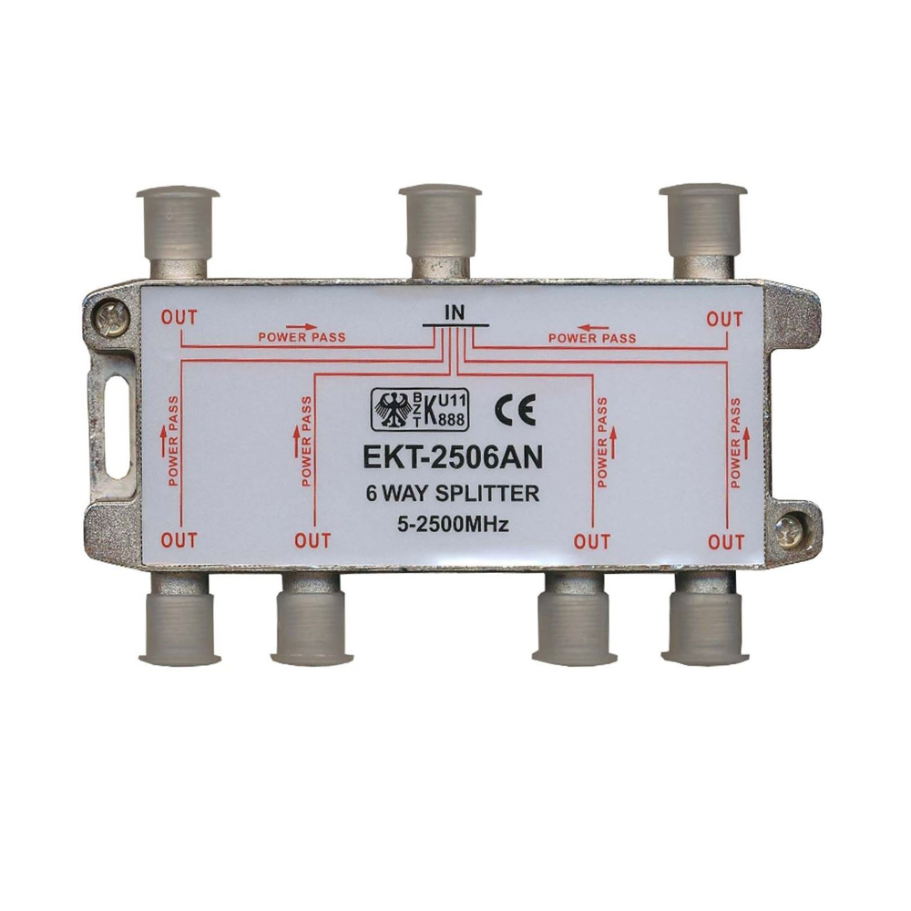 Splitter 1/6 Powerpass 5-2500mhz Fully E-335D 