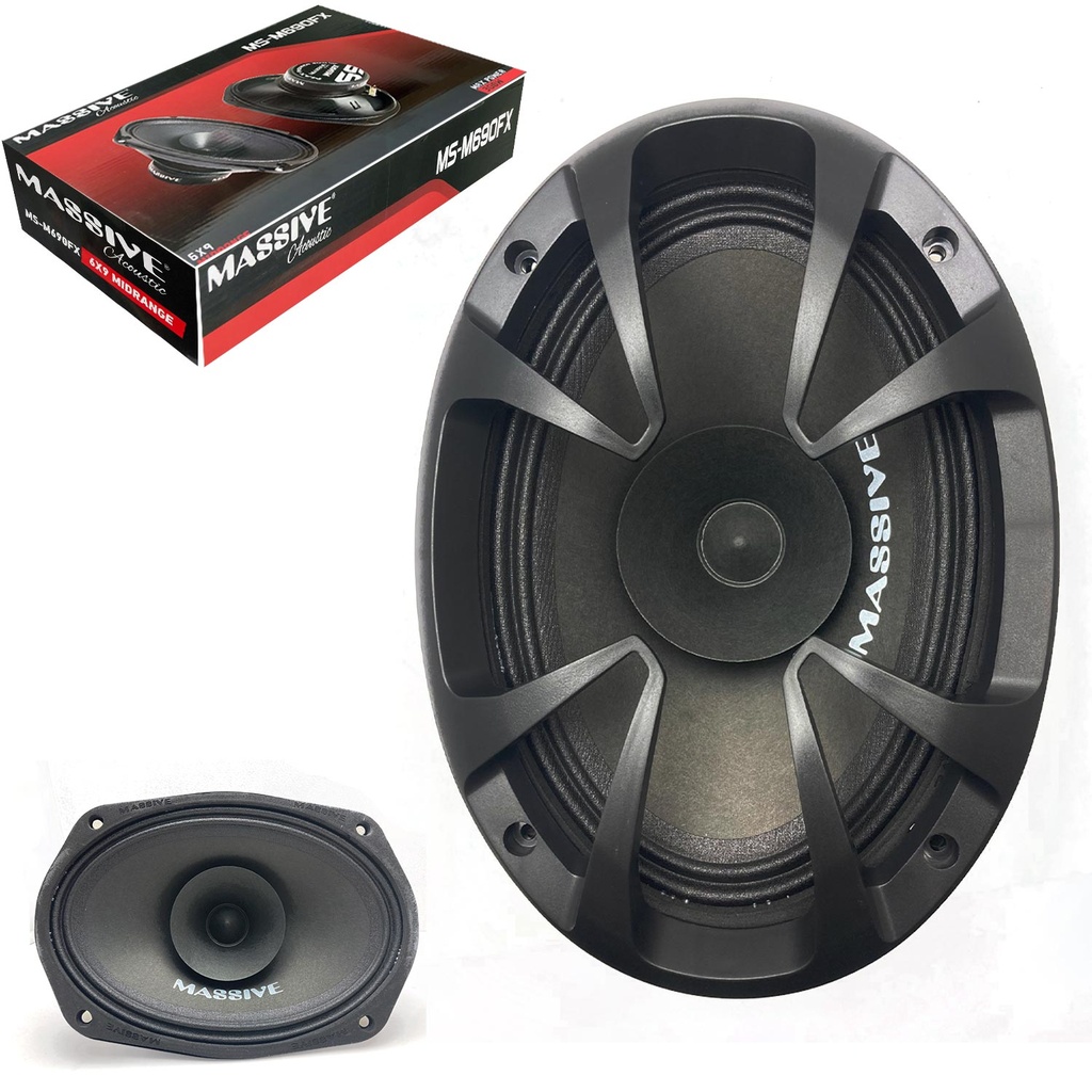 Oto Midrange Oval 6X9 İnç 300 Watt Kapaklı 120Rms 2 Adet Massive MS-M690FX R1