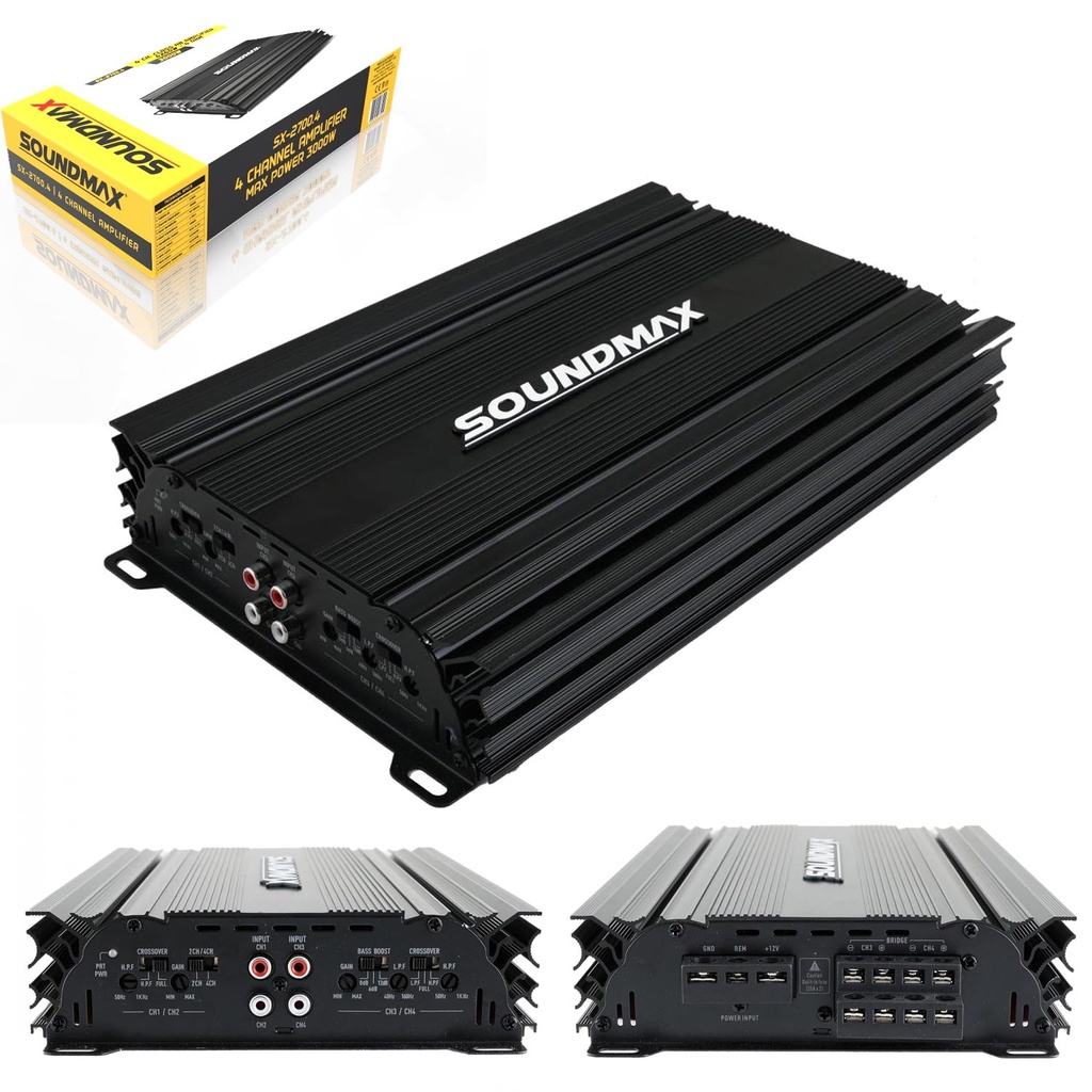 Oto Anfi 3000w 4 Kanal Soundmax SX-2700.4