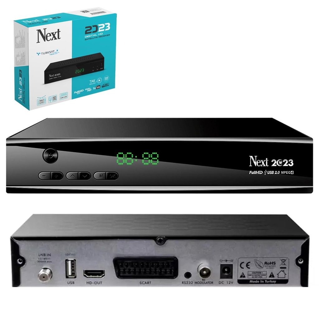 Kasalı Uydu Alıcı Dijital Full Hd + Scart Wifi Youtube Destekli Next 2023  