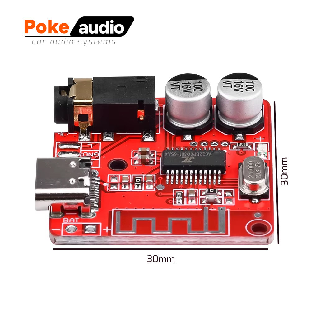Bluetooth 5.1 Ses Kart Modülü Type-c 3.7-5v Poke PK-6788