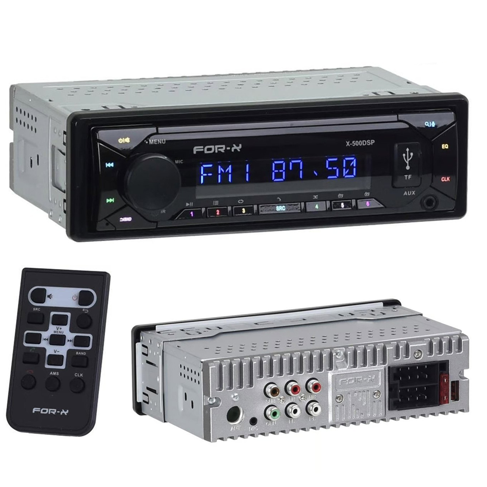 Oto Teyp DSP 4x60w 3anfi Çıkışlı Usb/Bt For-x X-500DSP 