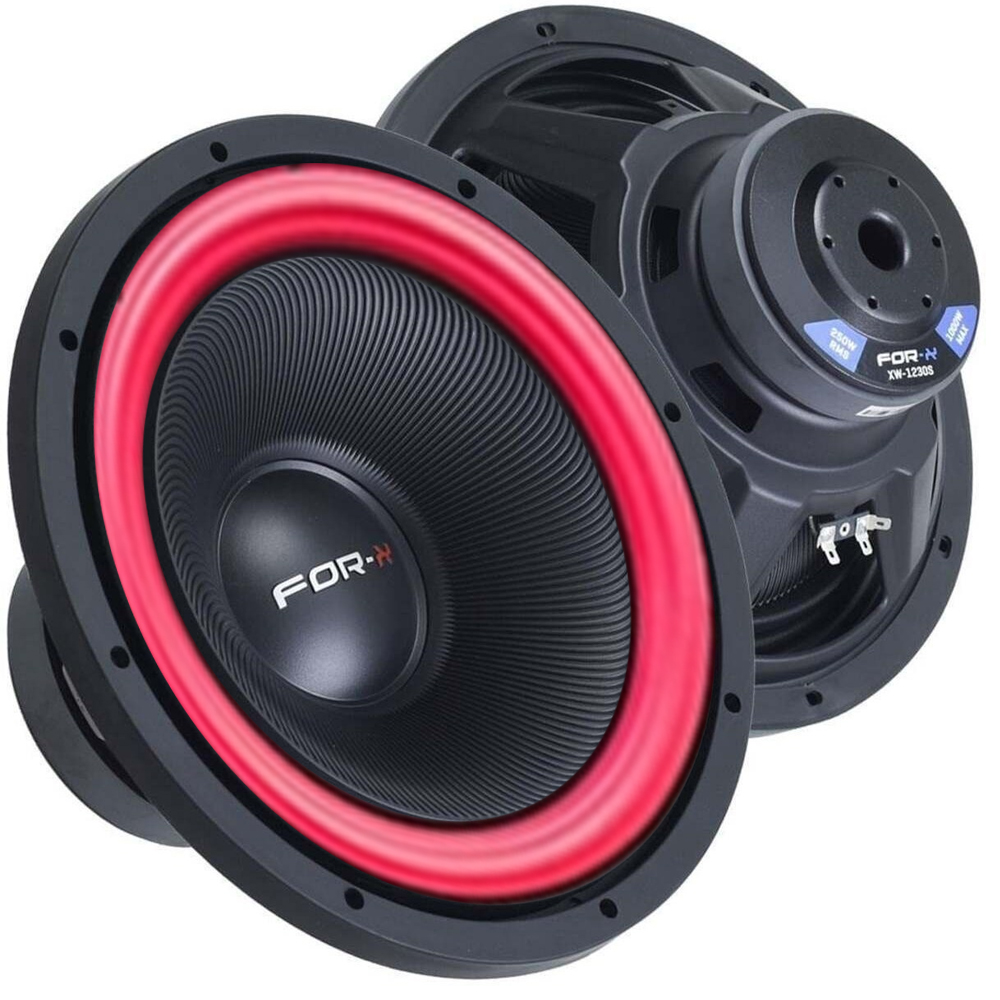 Oto Bass Subwoofer 30cm 1000w Type2 Kırmızı For-x XW-1230S 