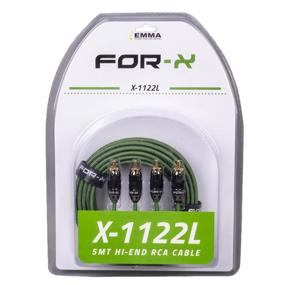 Oto Anfi Kablo 2rca 2rca 5mt OFC Bakır For-x X-1122L  