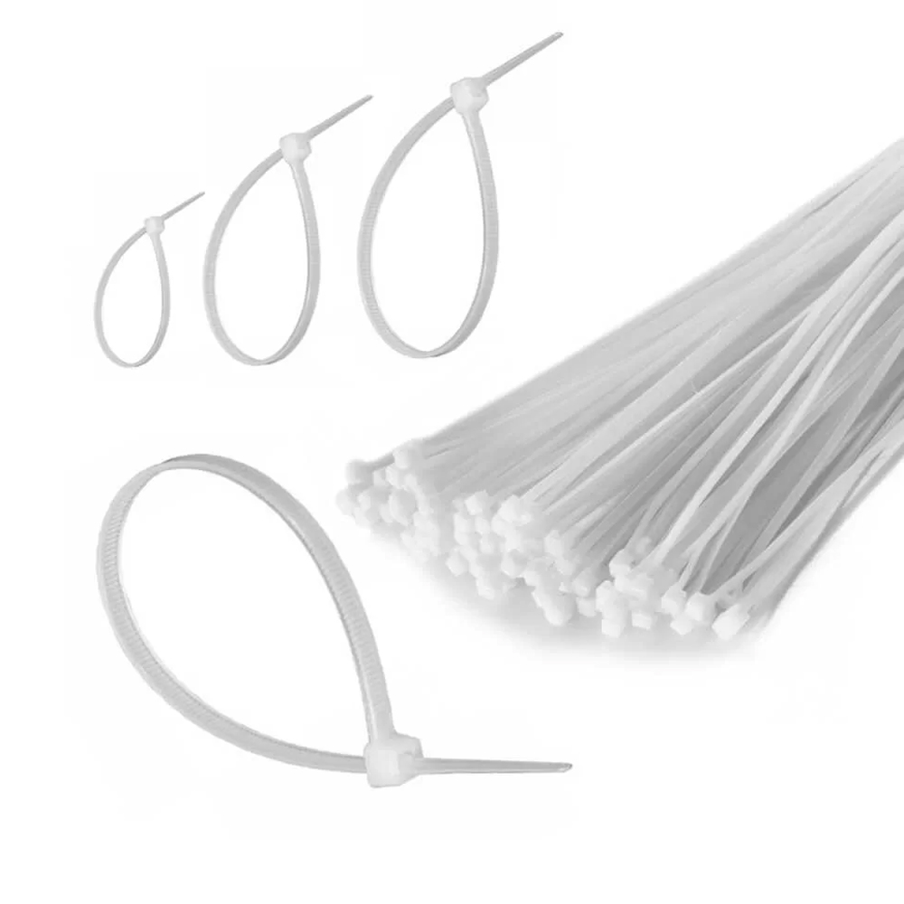 Kablo Bağı Cırt Kelepçe 20cm Naylon Beyaz 100 Adet Etc   R25