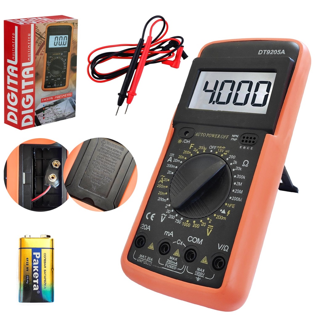 Dijital Ölçü Aleti Buzzerli Etc Dt-9205A  R11