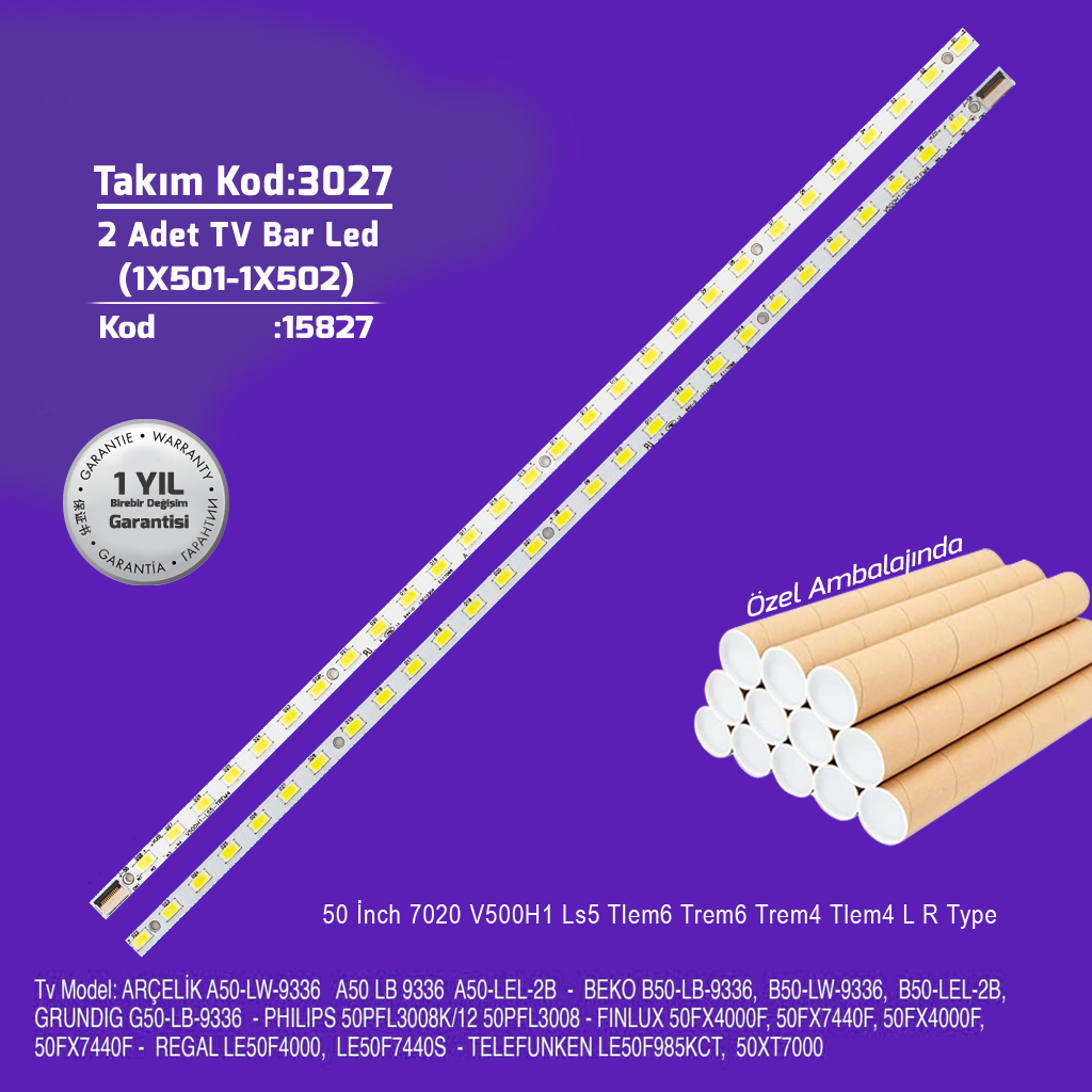 50'' 7020 V500H1 Ls5 Tlem6 Trem6 Trem4 Tlem4 L R Type 2 Adet Tv Bar Led