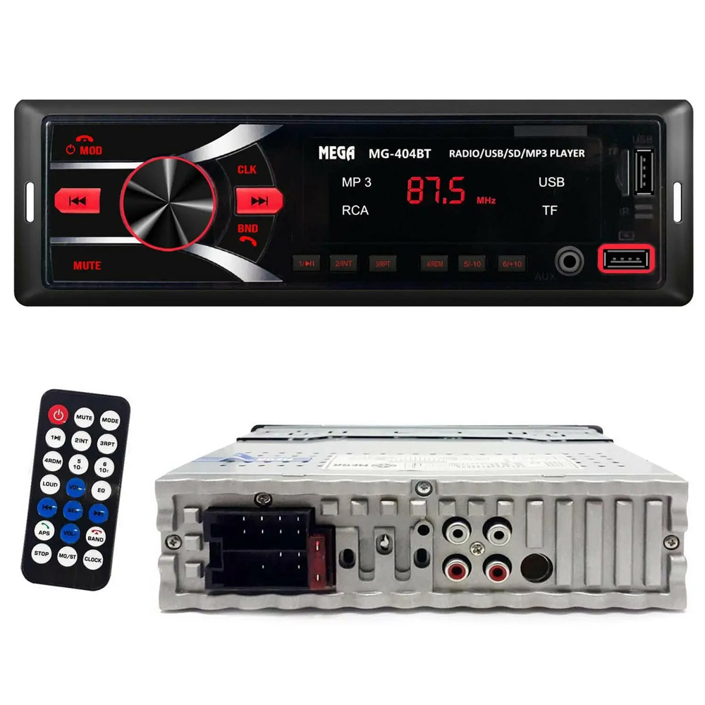 Oto Teyp 4x50w Şarjlı Bt Usb 2usb Mega VM-404 R41