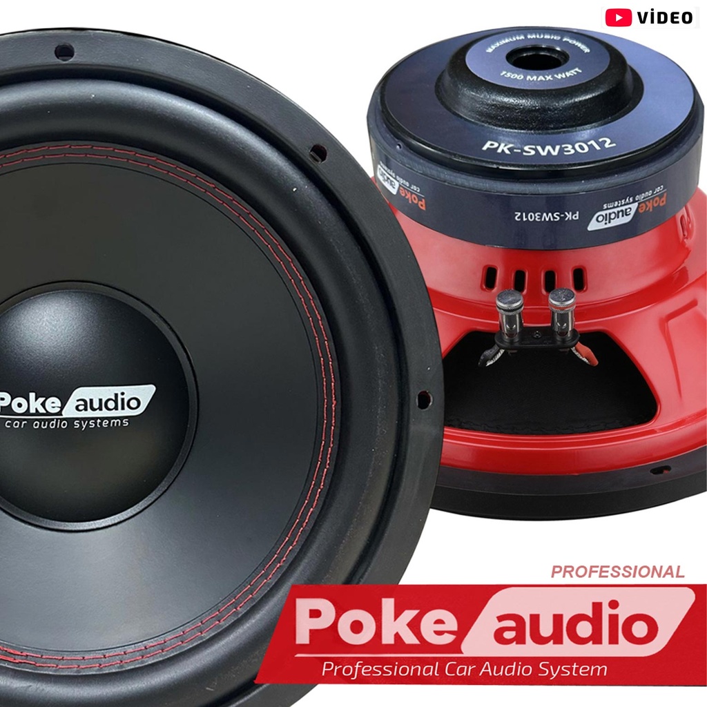 Oto Bass 30cm Subwoofer 1500w RMS 300w Pro Poke PK-SW3012
