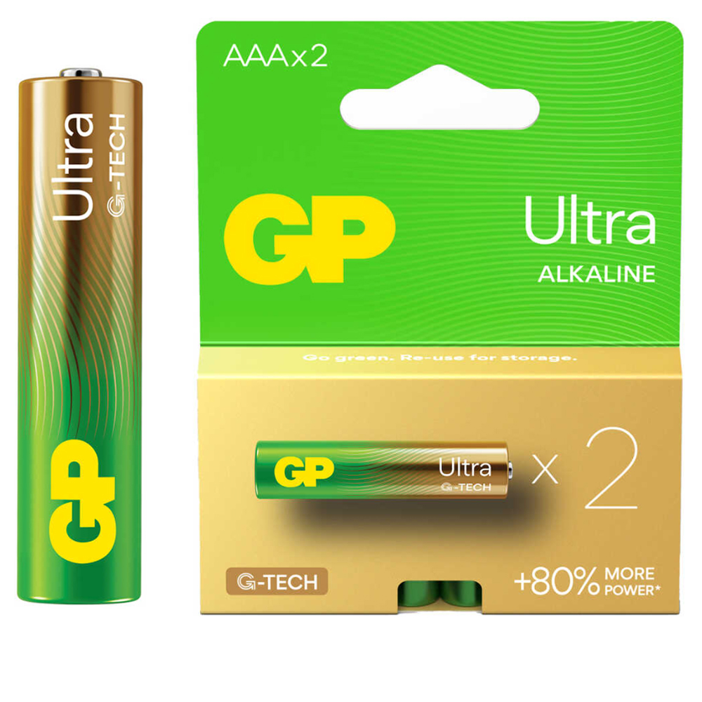Ultra Alkalin İnce Kalem Pil AAA 2 Adet G-TECH GP24AU R03