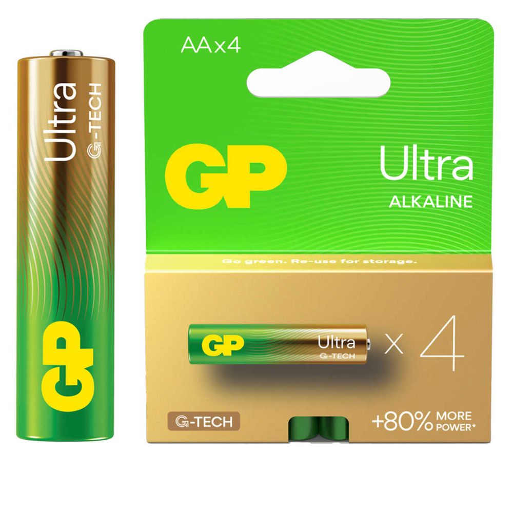 Ultra Alkalin Kalem Pil AA 4 Adet G-TECH GP