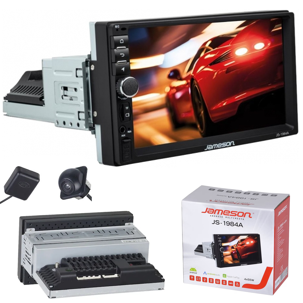 7'' Android Tek Din Teyp 4x55w 2-32 Bt Usb Jameson JS-1984A R1