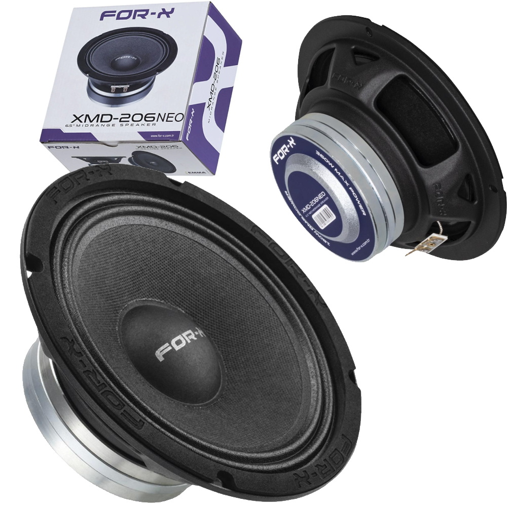 Oto Midrange 16cm 300w RMS 180w 2 Adet For-x XMD-206NEO 