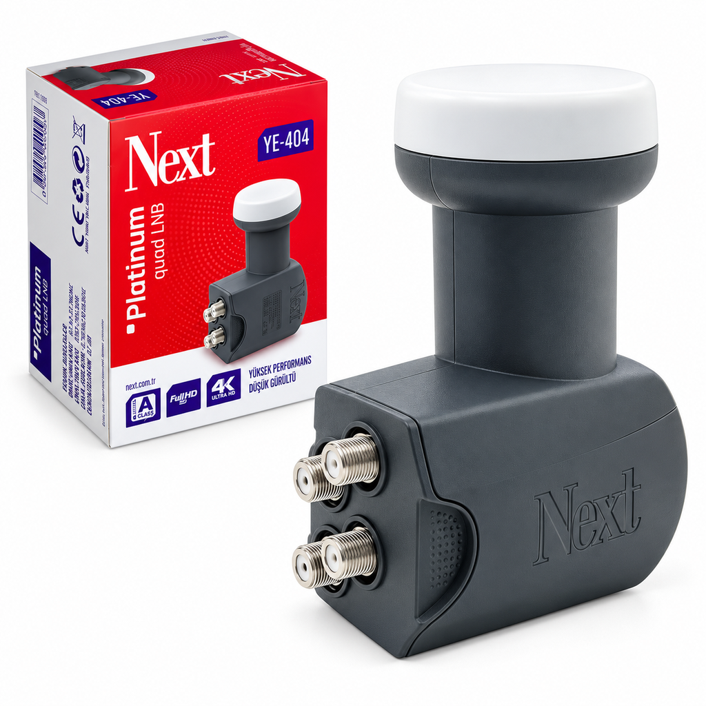 Dörtlü Lnb Quad Platinium 0.1Db 3D 4K Next YE-404  