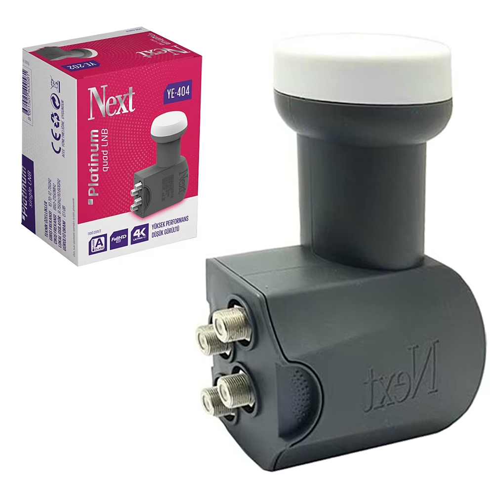 Dörtlü Lnb Quad Platinium 0.1Db 3D 4K Next YE-404  