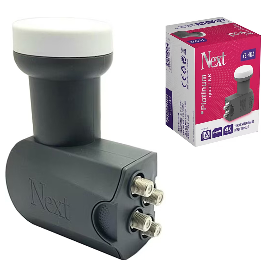 Dörtlü Lnb Quad Platinium 0.1Db 3D 4K Next YE-404  R38