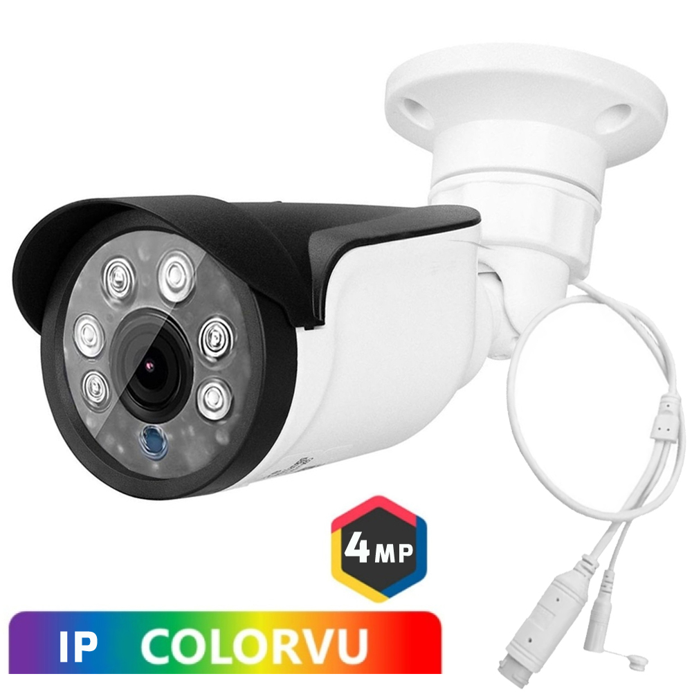 Gece Renkli 4mp IP Bullet Kamera Colorvu 3.6mm POE Poke Pk-4046 
