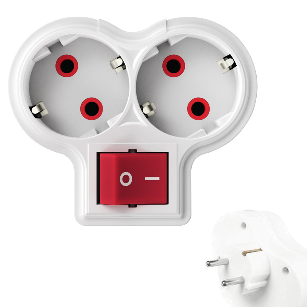 İkili Golyat Priz Topraklı Anahtarlı Fetih 107-02