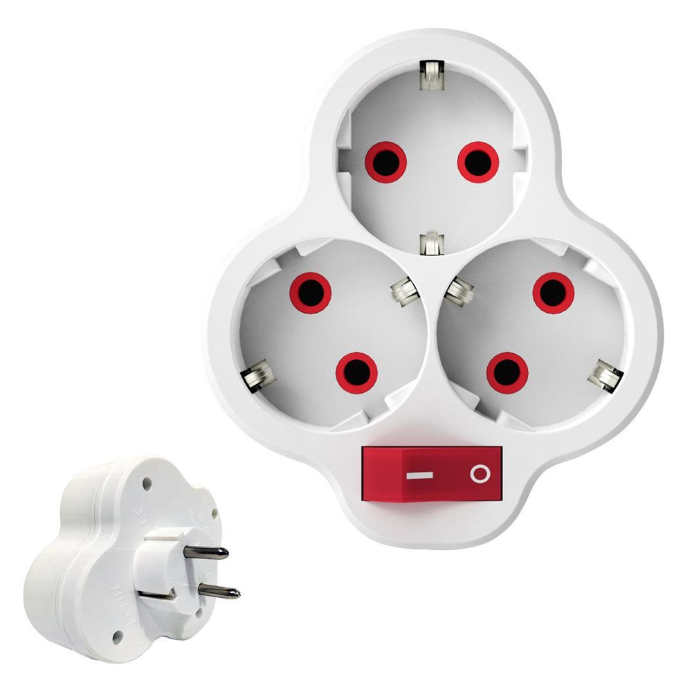 Üçlü Golyat Priz Topraklı Anahtarlı Fetih 117-03