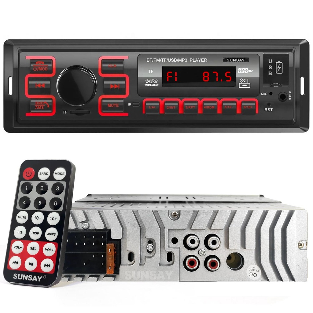 Oto Teyp 4x50w bt/2xusb/sd/fm/aux Mobil Aplikasyon Sunsay Mb-29