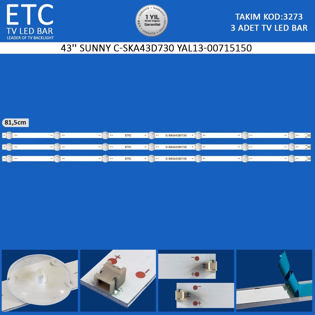 43'' SUNNY C-SKA43D730 YAL13-00715150 Tv Led Bar