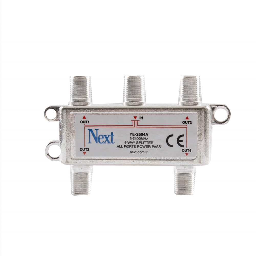 Splitter 1/4 Powerpass 5-2400mhz Next YE-2504A 