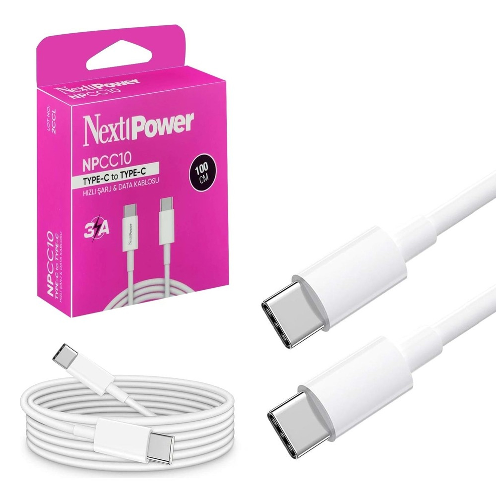 Telefon Şarj Kablosu 100cm Type-C to Type-C Next NPCC-10 