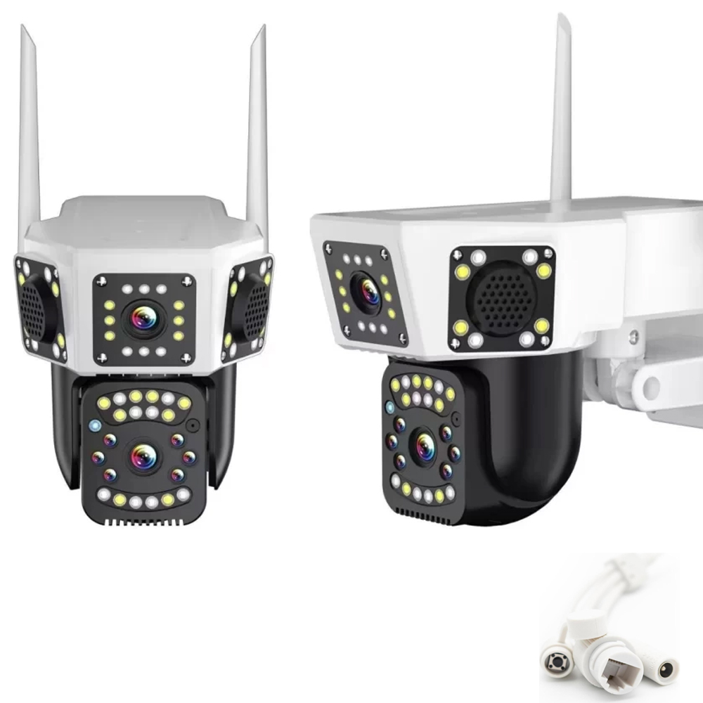 Wifi PTZ Çift Kamera Gece Renkli Sesli Ultra HD 3+3mp O-Kam Pro-3014  R42