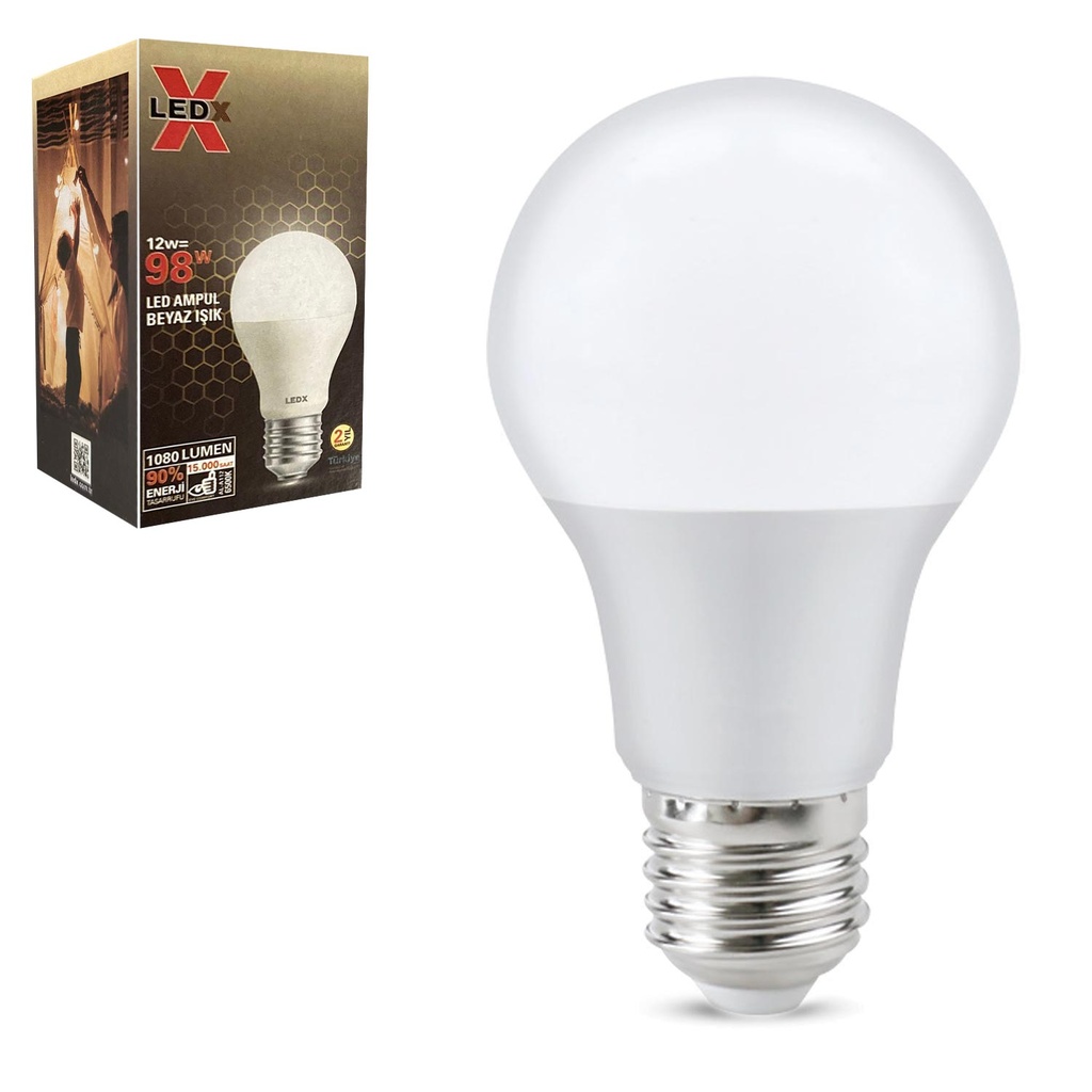 Led Ampul 220v 12w To 98w Beyaz E27 LEDX AL-A112  R25