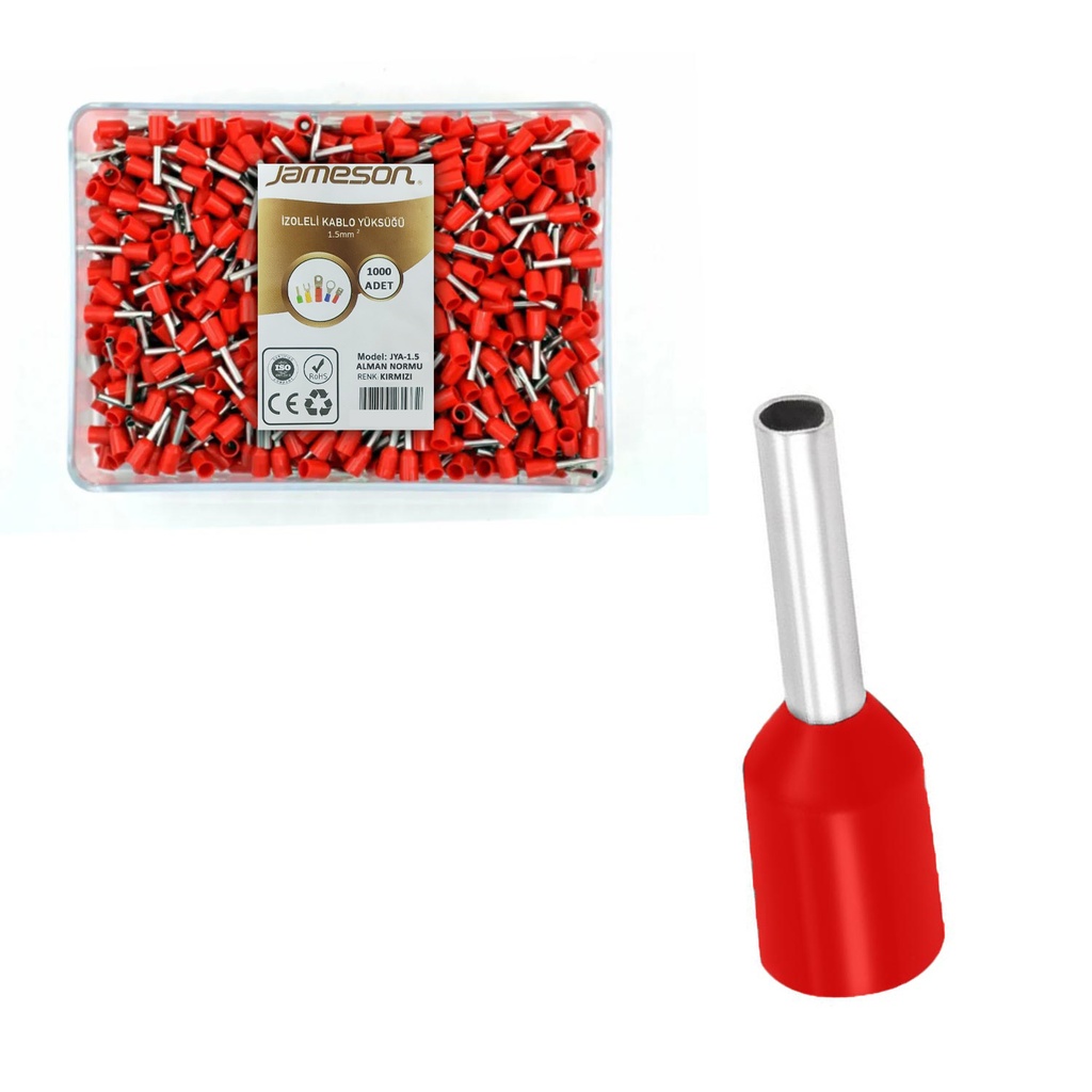İzoleli Kablo yüksüğü 1.5mm 1000 Adet JAMESON JYA-1.5