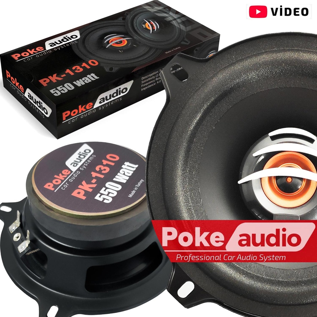 13cm Oto Hoparlör Koaksiyel 550w Tweeterli 2 Adet Poke PK-1310
