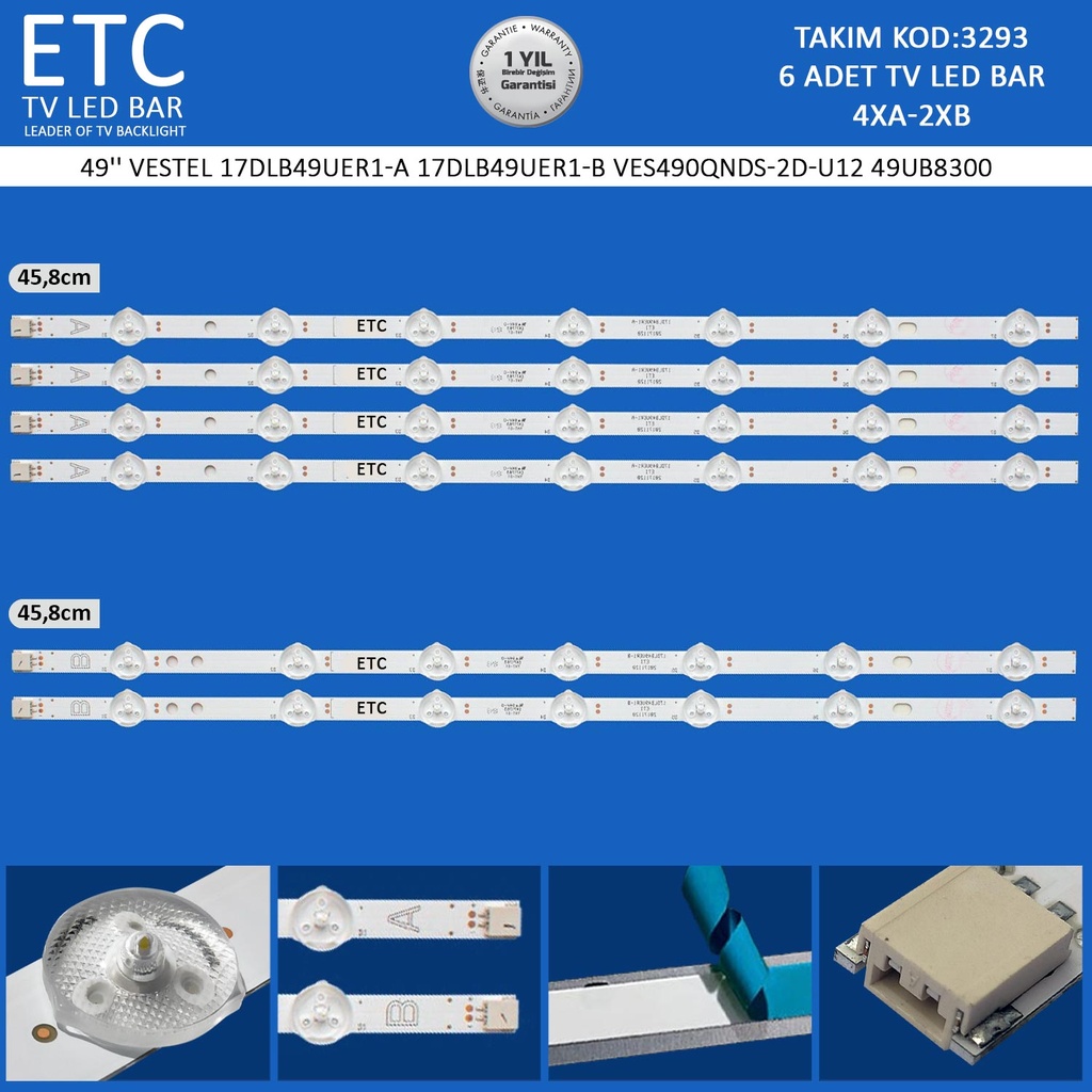 49'' VESTEL 17DLB49UER1-a 17DLB49UER1-b VES490QNDS-2D-U12 49UB8300