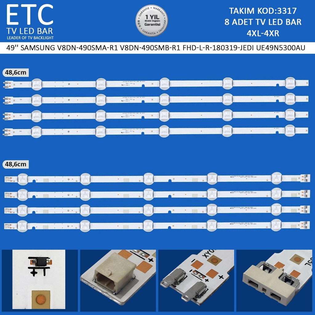 49'' SAMSUNG V8DN-490SMA-R1 V8DN-490SMB-R1 FHD-L-r-180319-JEDI UE49N5300AU