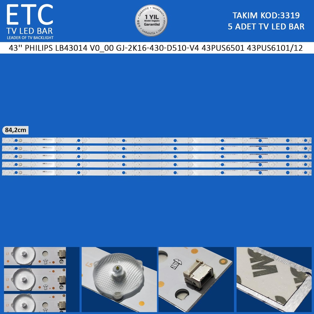 43'' Philips LB43014 V0_00 GJ-2K16-430-D510-V4 43PUS6501 43PUS6101/12