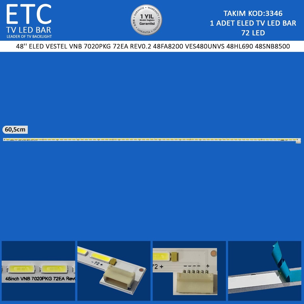 48" ELED VESTEL VNB 7020PKG 72EA REV0.2 48FA8200 VES480UNVS 48HL690 48SNB8500