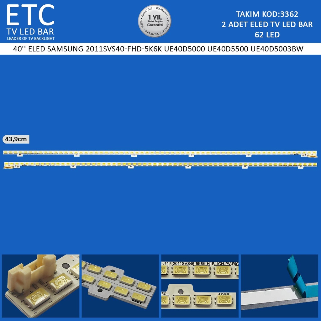 40" ELED SAMSUNG 2011SVS40-FHD-5K6K UE40D5000 UE40D5500 UE40D5003BW