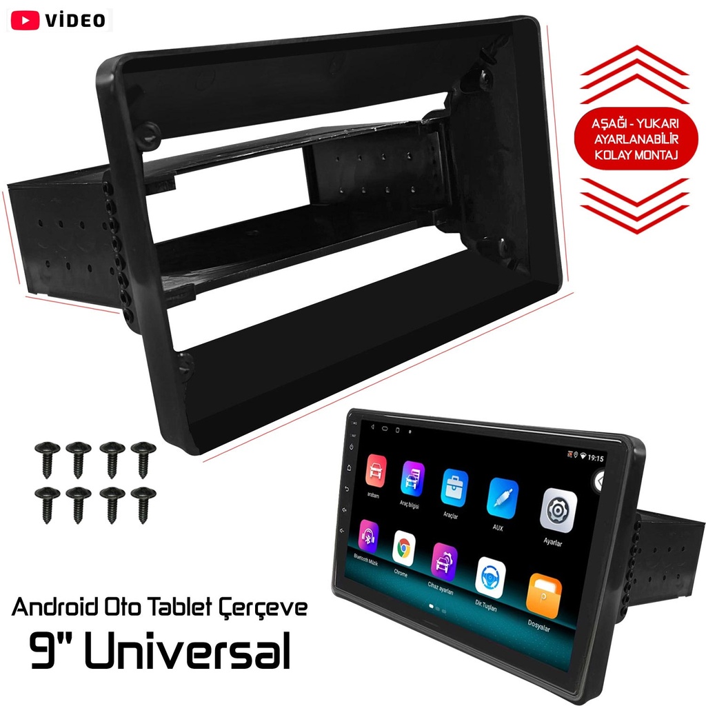 9'' Android Oto Tablet Çerçeve Universal Navex NV-001