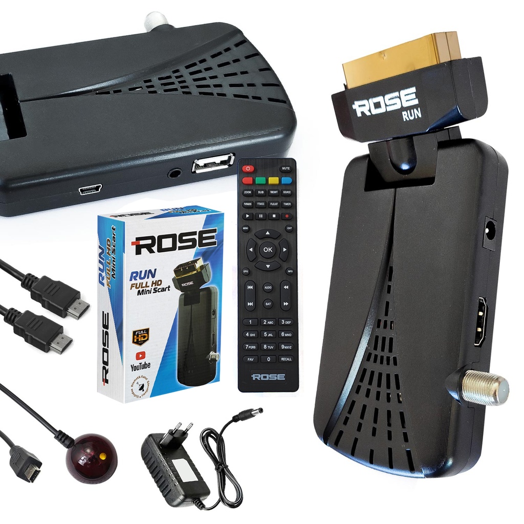 Mini HD + Scart Uydu Alıcı Youtube Free IP Rose RUN  R41