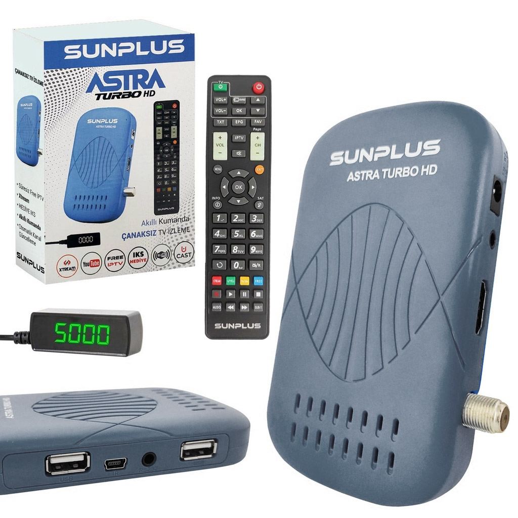 Mini Full Hd Uydu Alıcı Ucast Wifi Destekli Iks Hediye Süresiz Iptv Sunplus Astra Turbo HD  R42