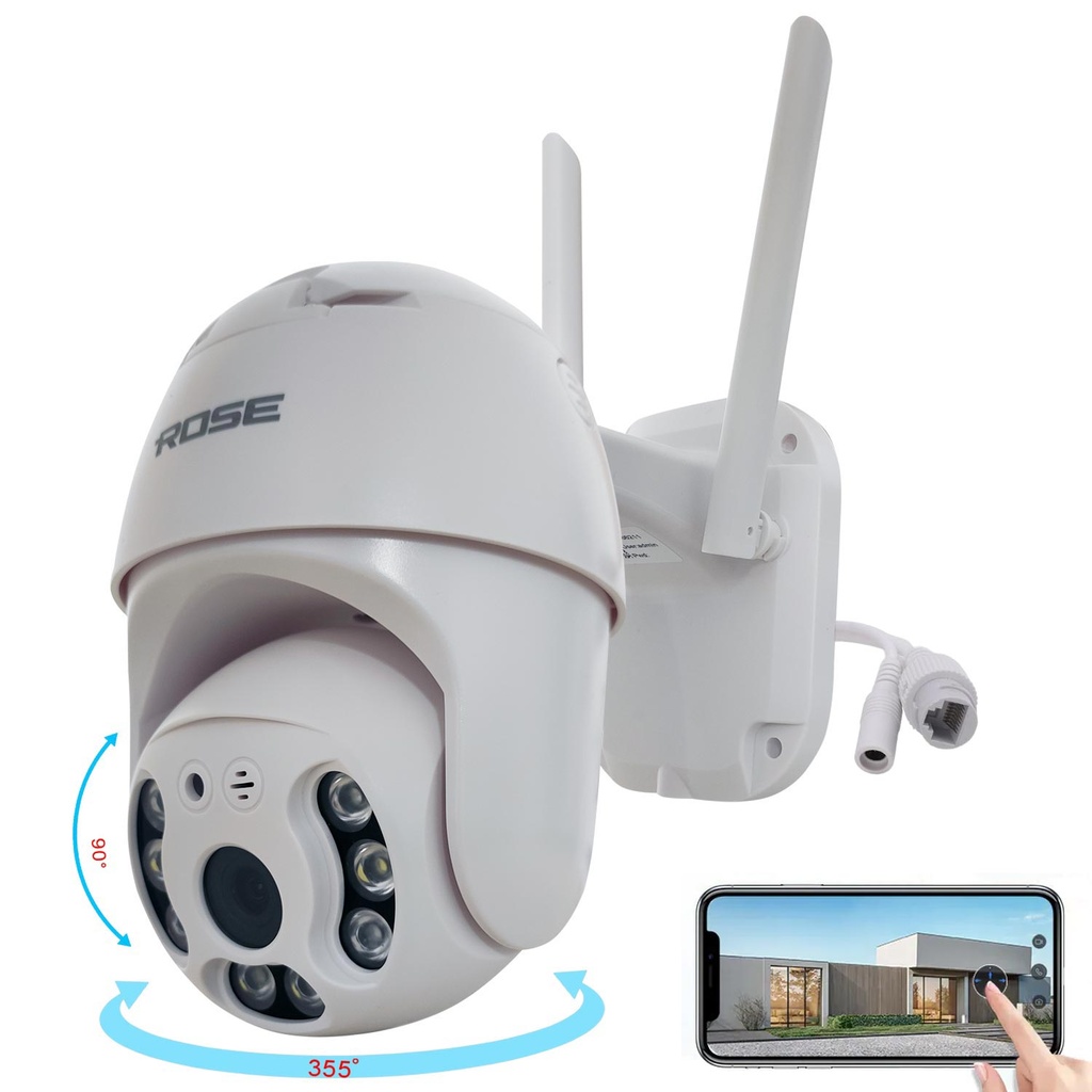 Wifi Kamera 360 Derece Sesli Dış Mekan 1080p Rose AHD-30500  R9