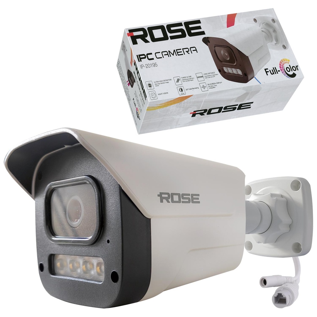 Gece Renkli 2mp Ip Bullet Kamera Colorvu 3.6mm Rose IP-20195  R9