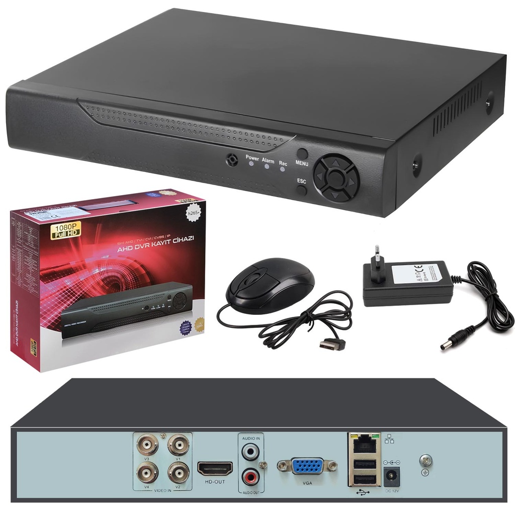 Ahd Dvr Kayıt Cihazı 4 Kanal Xmeye Rose AHD-04N  
