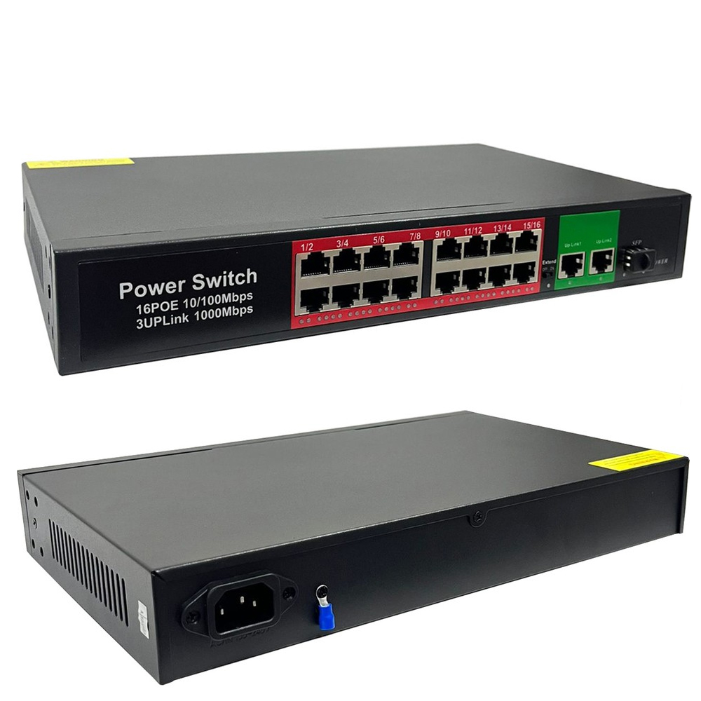 16+2 Poe Switch 10/100/1000 GIGABIT HUB Rose PR-1630G  R33