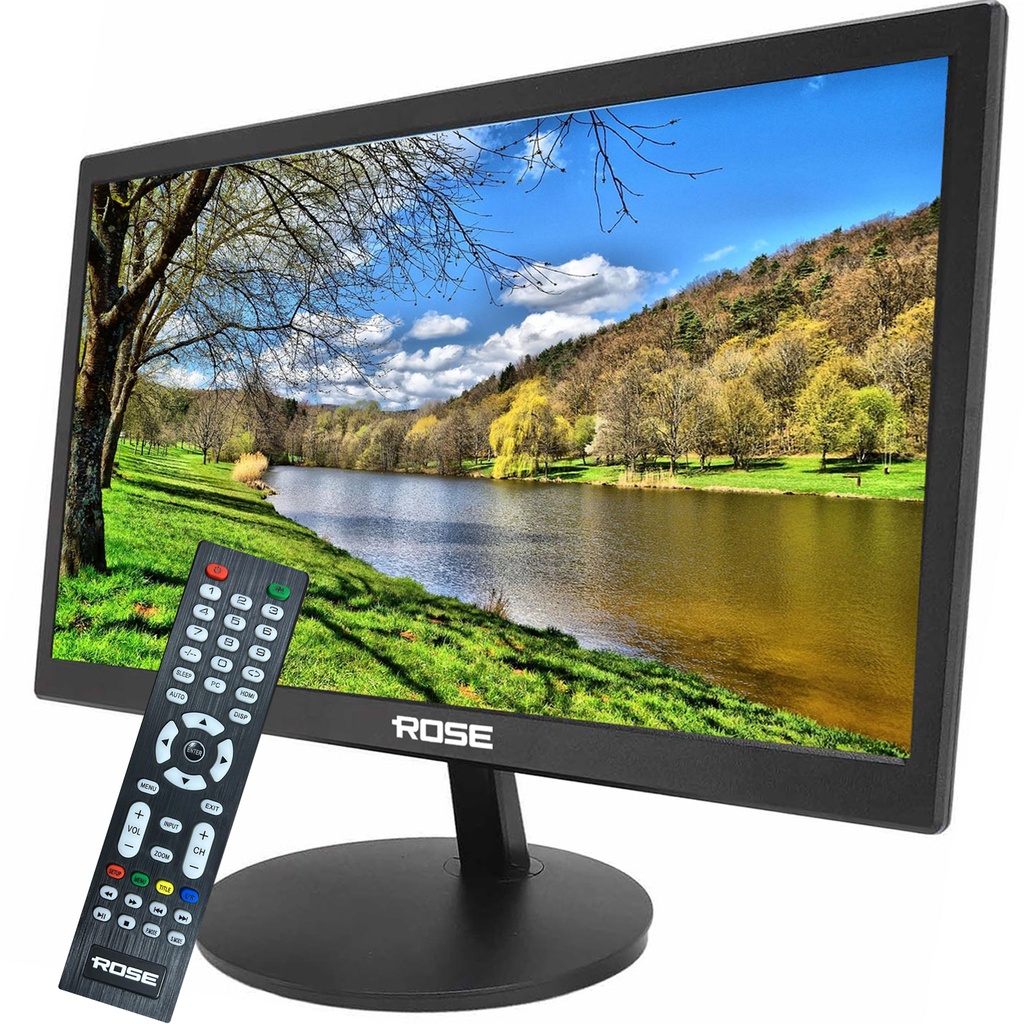 19'' 48 Ekran Hd Lcd Televizyon Monitör Hoparlörlü Kumandalı HDMI 12v-220v Rose CM-119