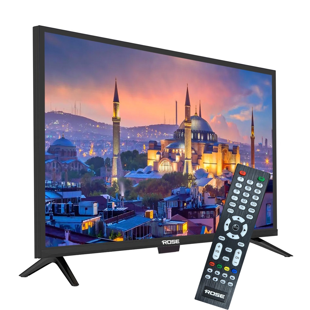 22'' 55 Ekran Hd Lcd Televizyon Monitör Sesli Hoparlörlü Kumandalı HDMI 12v 220v Rose CM-122